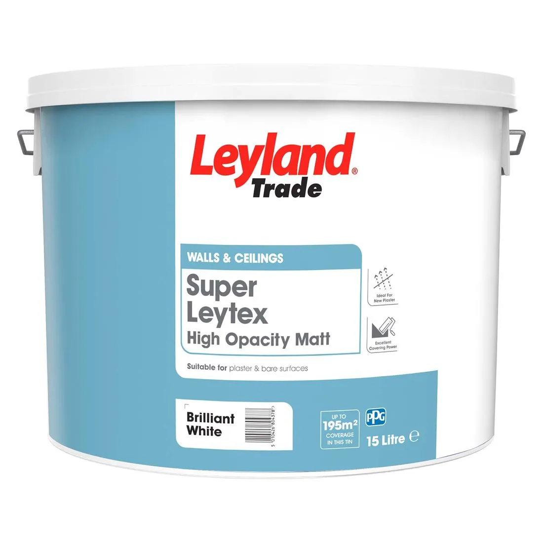 Leyland Trade Super Leytex Matt Emulsion Brilliant White