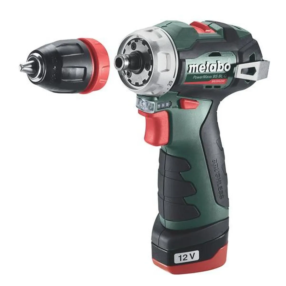 Metabo PowerMaxx BS BL Q Brushless Drill/Screwdriver 12V 2 x 2.0Ah Li-ion