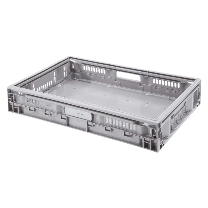 Tontarelli Teknika Grey Heavy-Duty Folding Crate 21L