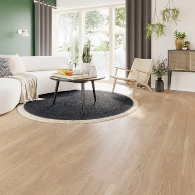 Lulea Modern Natural Oak Engineered Real Wood Top Layer Flooring 2.05m²