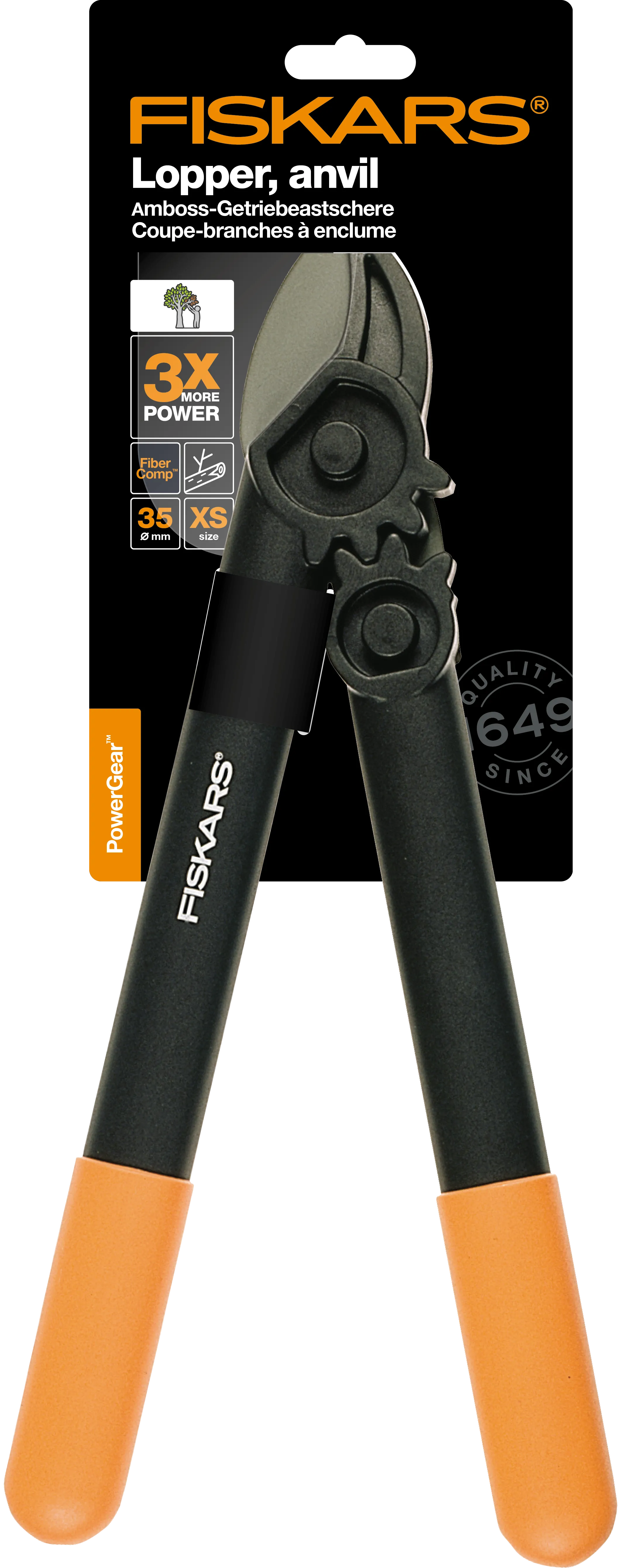 Fiskars Powergear Anvil Loppers - Extra Small
