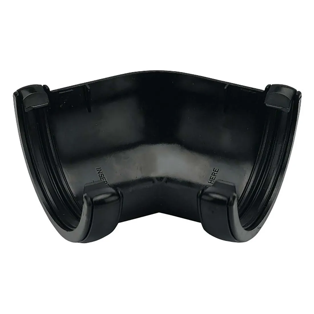 FloPlast Black 112mm Half Round 135 Degree Gutter Angle