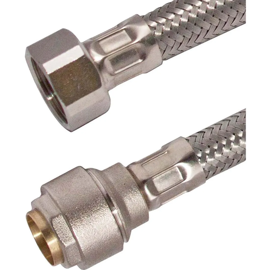 Flexible Tap Connector 22mm x 3/4in x 300mm Pushfit Connector