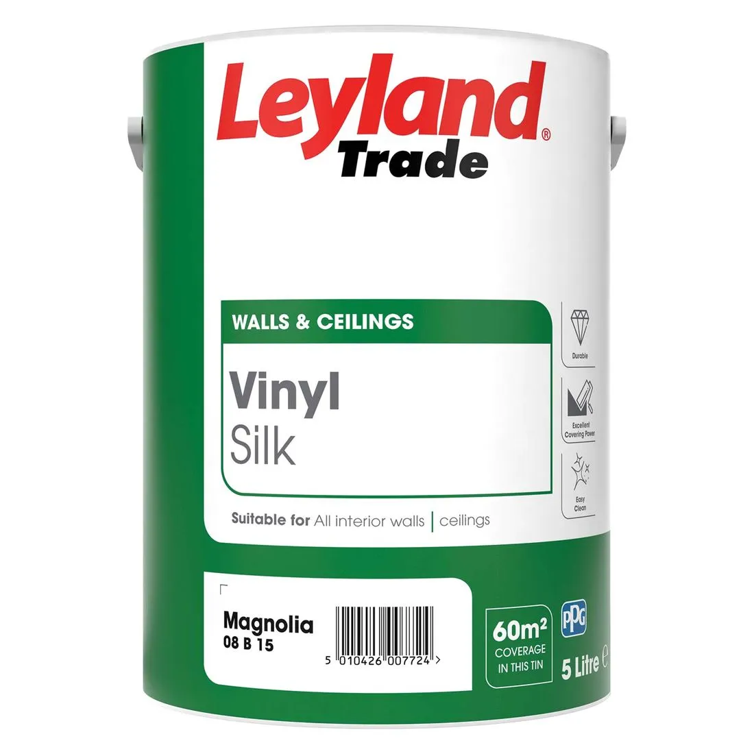Leyland Trade Vinyl Silk Emulsion Magnolia 5L