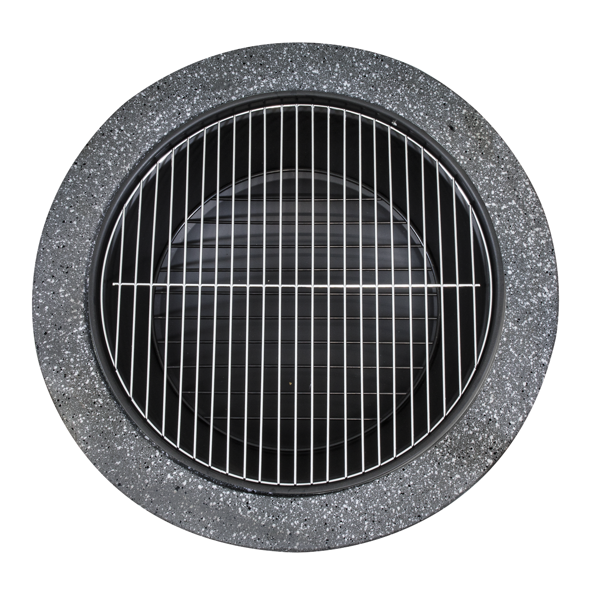 Dellonda Round MgO Fire Pit with BBQ Grill & Safety Mesh Screen 75cm