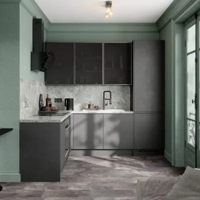 Slate Black Natural Slate Effect Structured Laminate Flooring 1.86m²