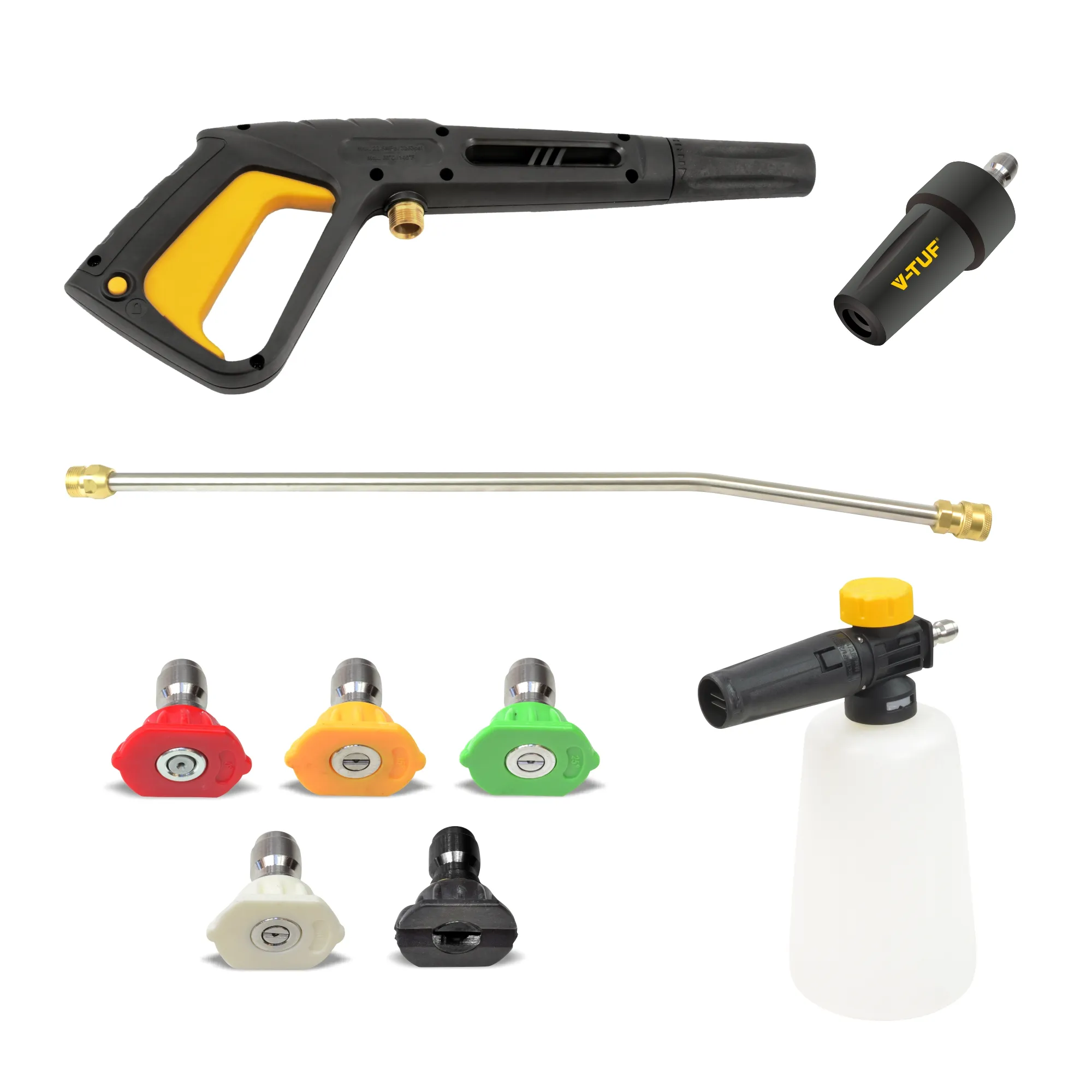 V-TUF Electric Pressure Washer 110V 150 Bar 7L/min with Professional Accessories & 10m Hose Reel