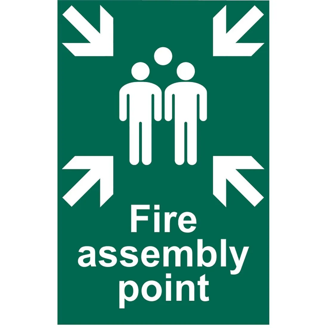 Fire Assembly Point Sign 200 x 300mm Self Adhesive