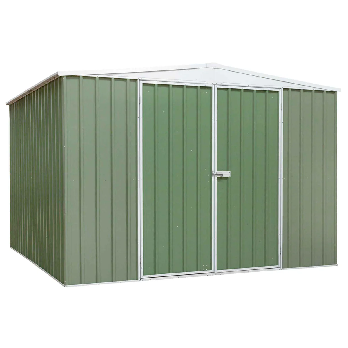 Dellonda Galvanized Steel Green Storage Shed Apex Style Roof