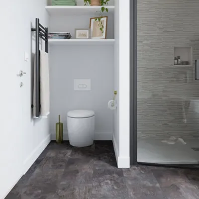Slate Black Natural Slate Effect Structured Laminate Flooring 1.86m²