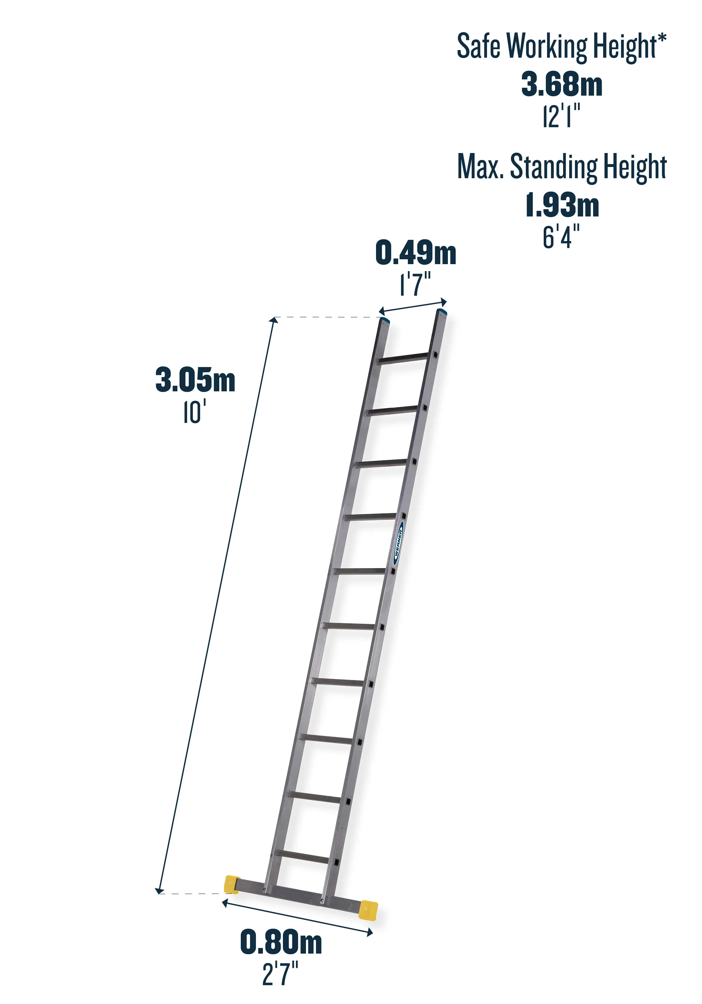Werner Square Rung Single Section Ladder