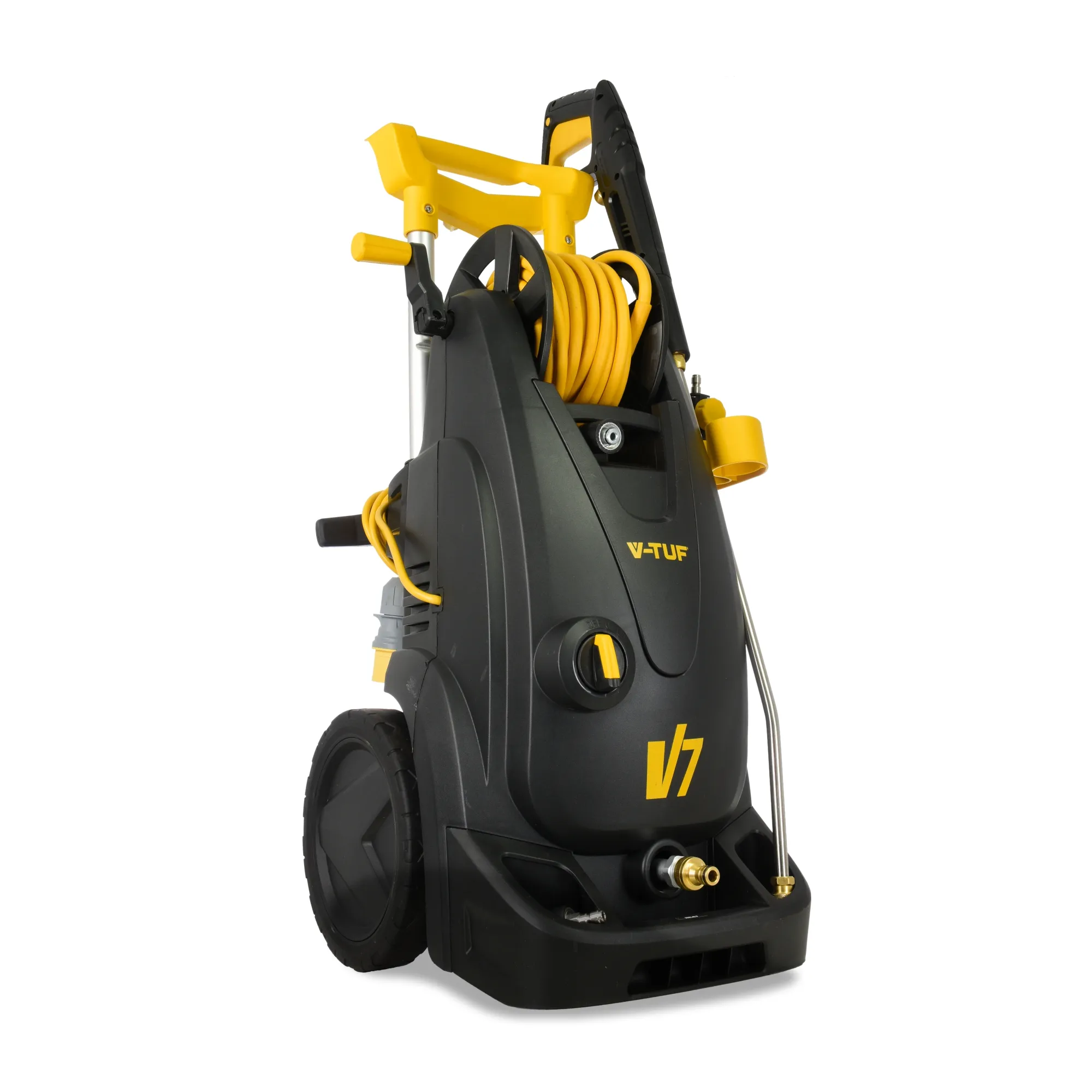V-TUF Electric Pressure Washer 110V 150 Bar 7L/min with Professional Accessories & 10m Hose Reel