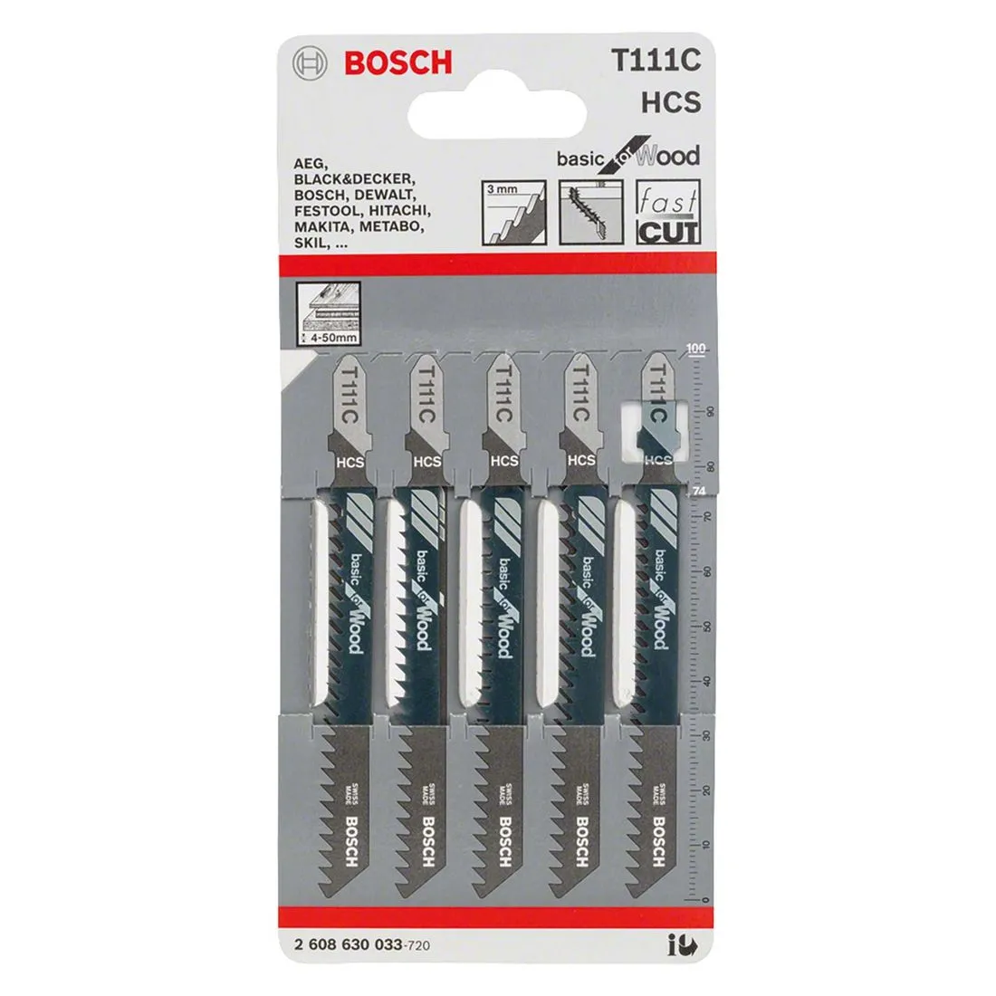 Jigsaw Blades For Wood T111c Pk 5