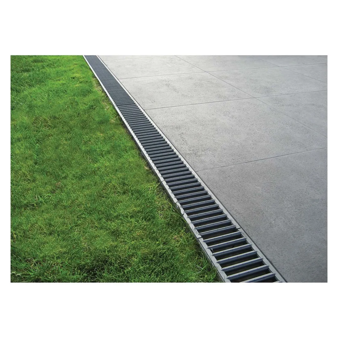 ACO HexDrain 1m Channel with Galvanised Steel Grating