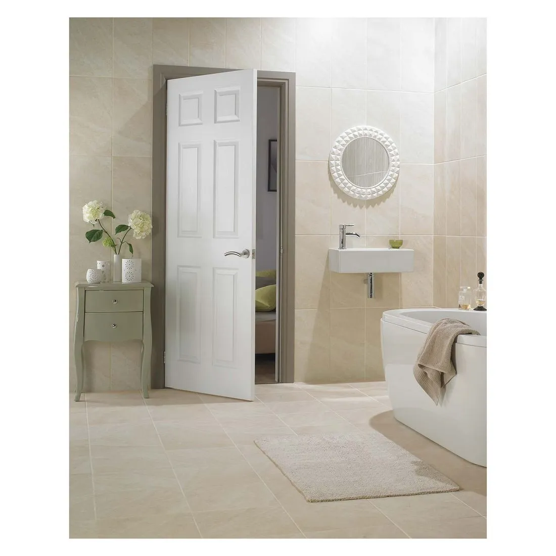 6 Panel Smooth Internal Door 1981 x 762 x 35mm 6'6in x 2'6in