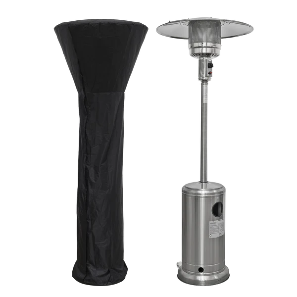 Dellonda Freestanding Gas Patio Heater 13kW with Wheels - Stainless Steel