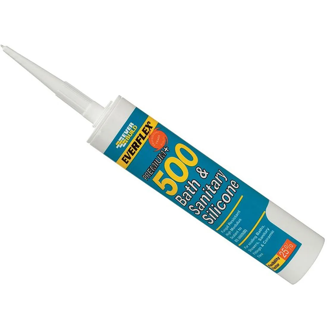 Everbuild 500 Bath & Sanitary Silicone Sealant 290ml
