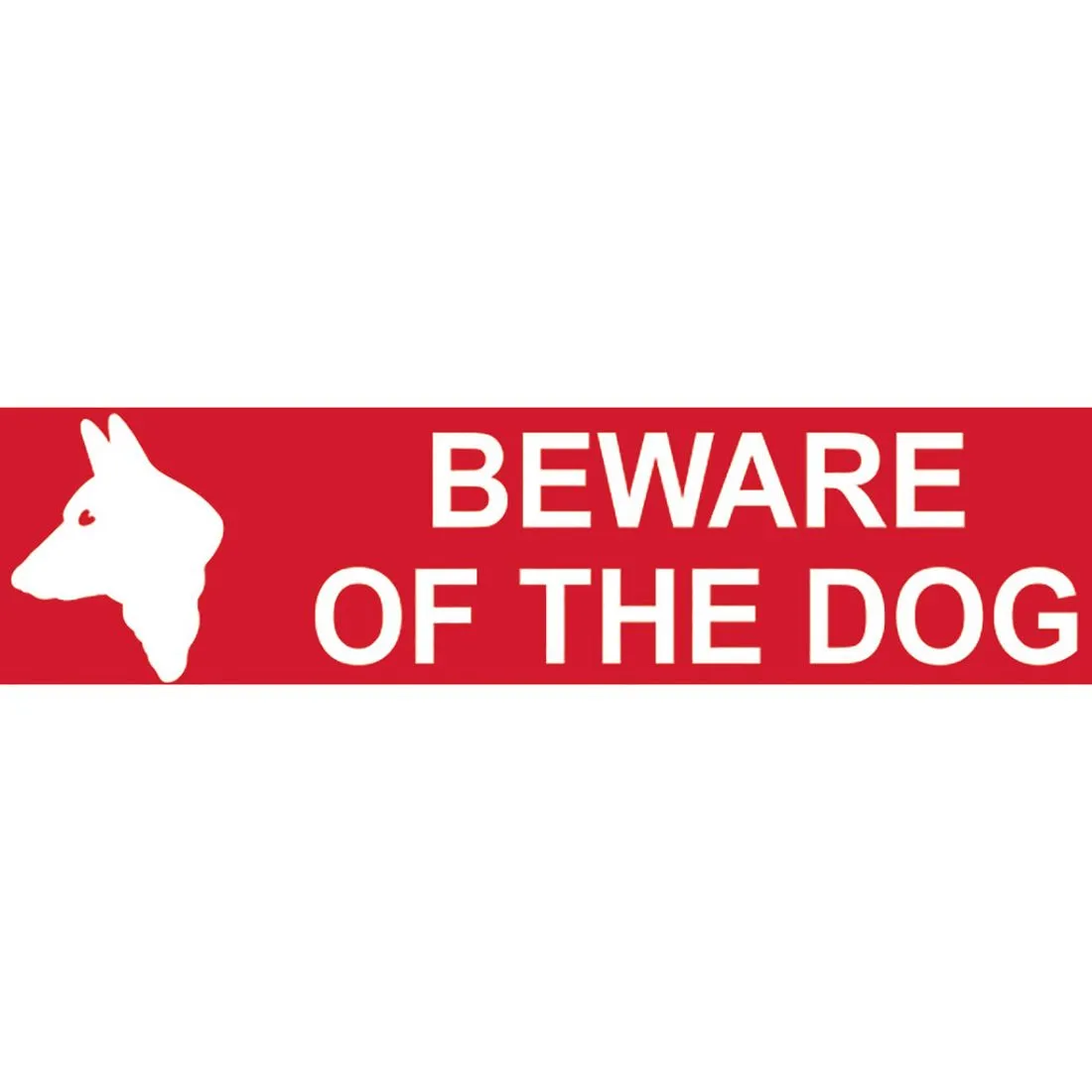 Beware of The Dog Sign 200 x 50mm Self Adhesive
