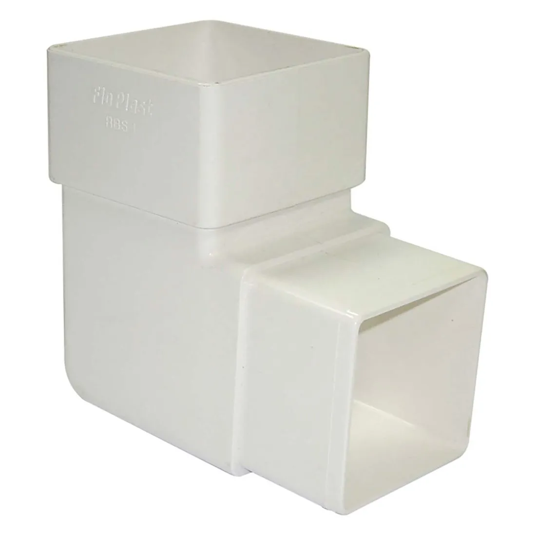 FloPlast White 65mm Square Downpipe 92.5 Degree Offset Bend