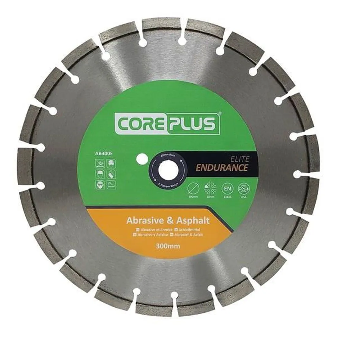 CorePlus AB300E Elite Abrasive & Asphalt Diamond Blade 300mm