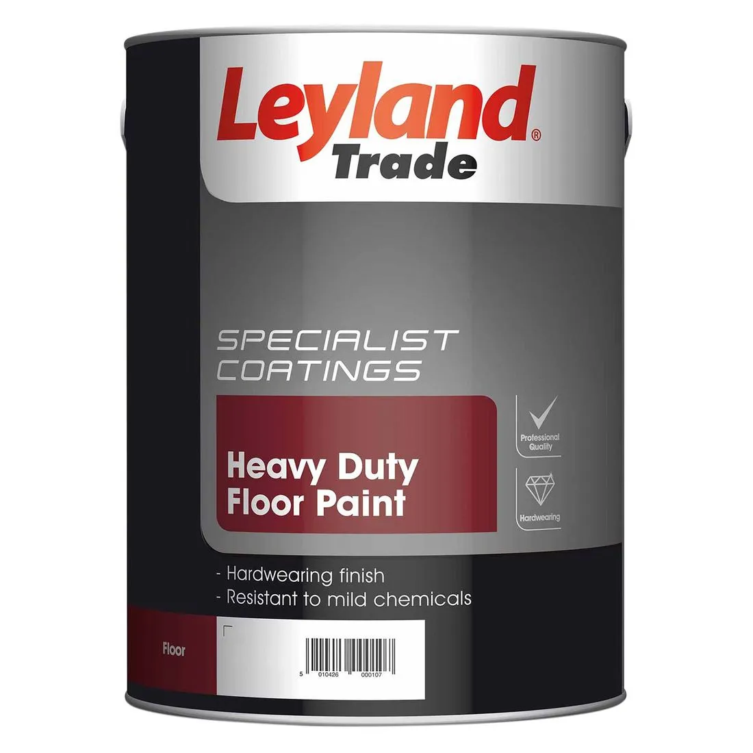 Leyland Trade Heavy Duty Floor Paint Nimbus Grey 5L