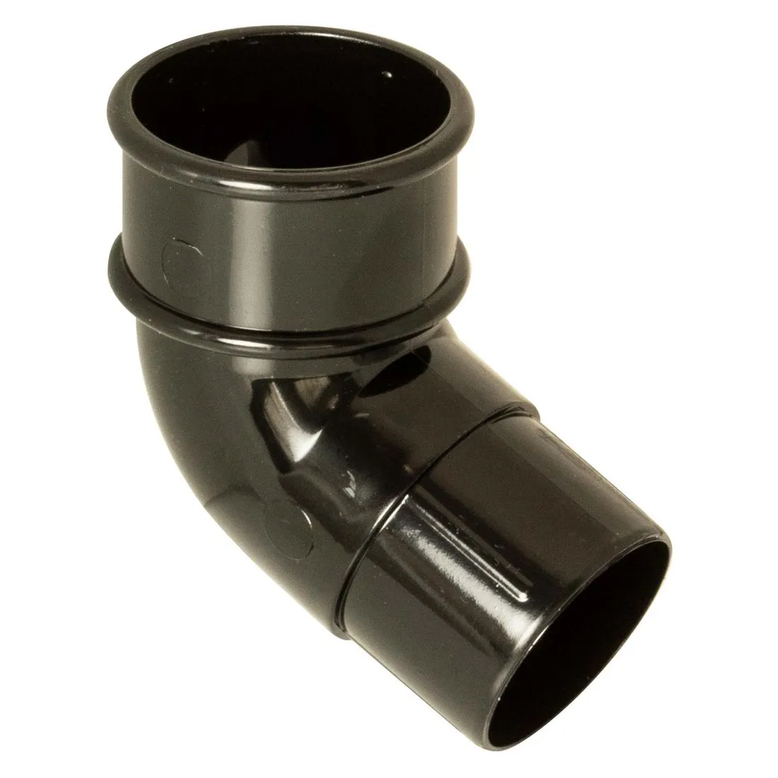 FloPlast Black Miniflo 50mm Round Downpipe 112.5 Degree Offset Bend