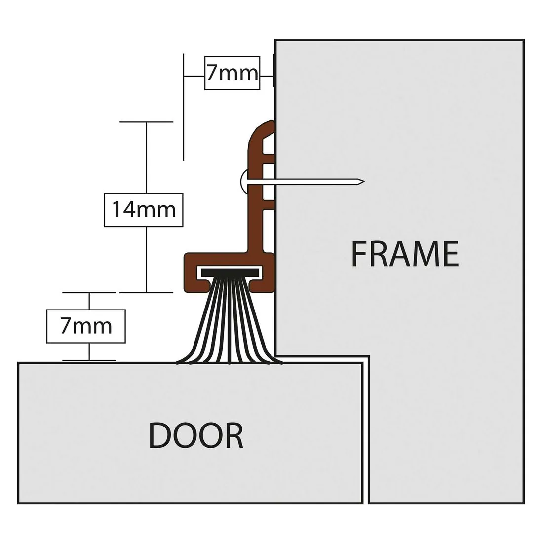 Stormguard Slikseal Around Door Seal Brown