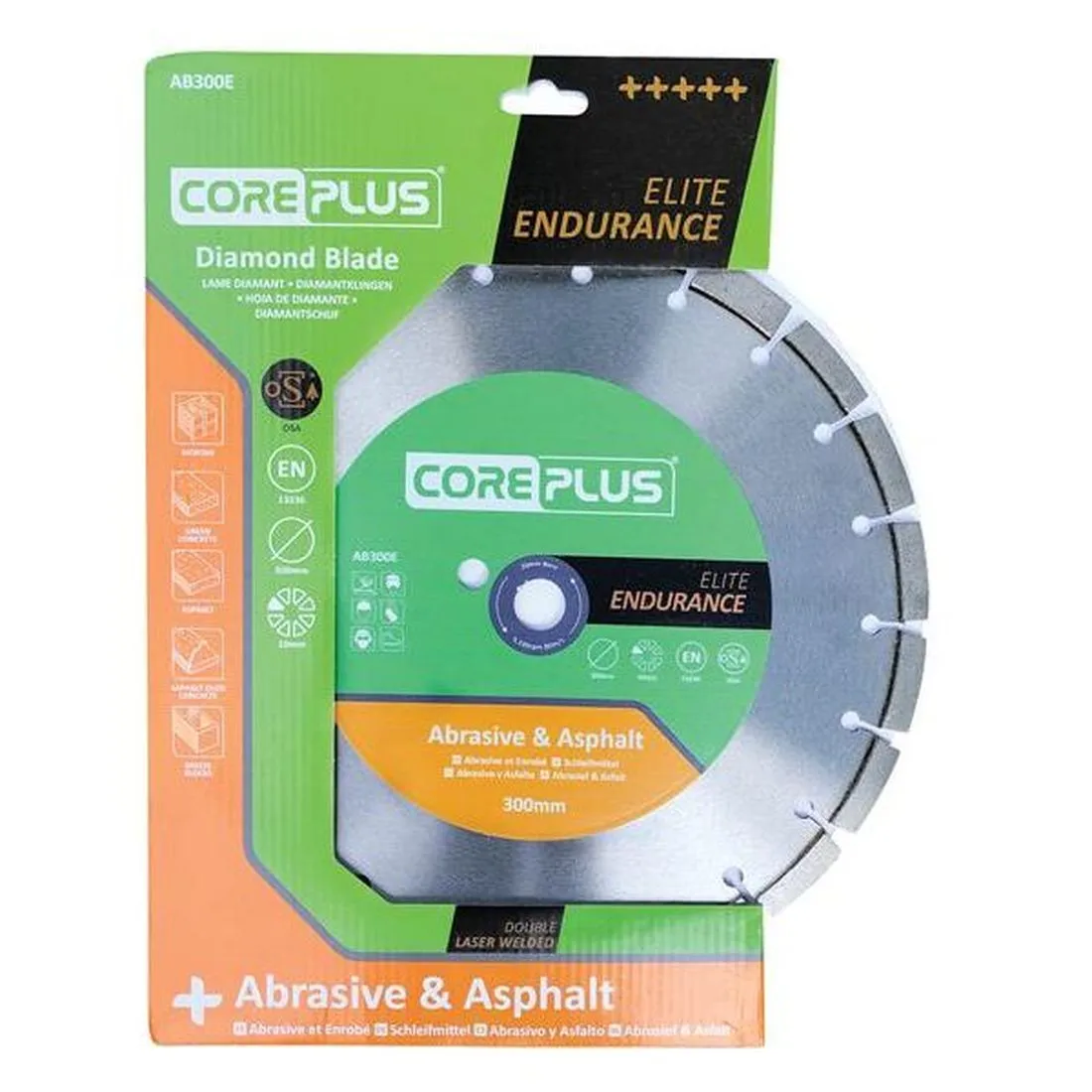 CorePlus AB300E Elite Abrasive & Asphalt Diamond Blade 300mm