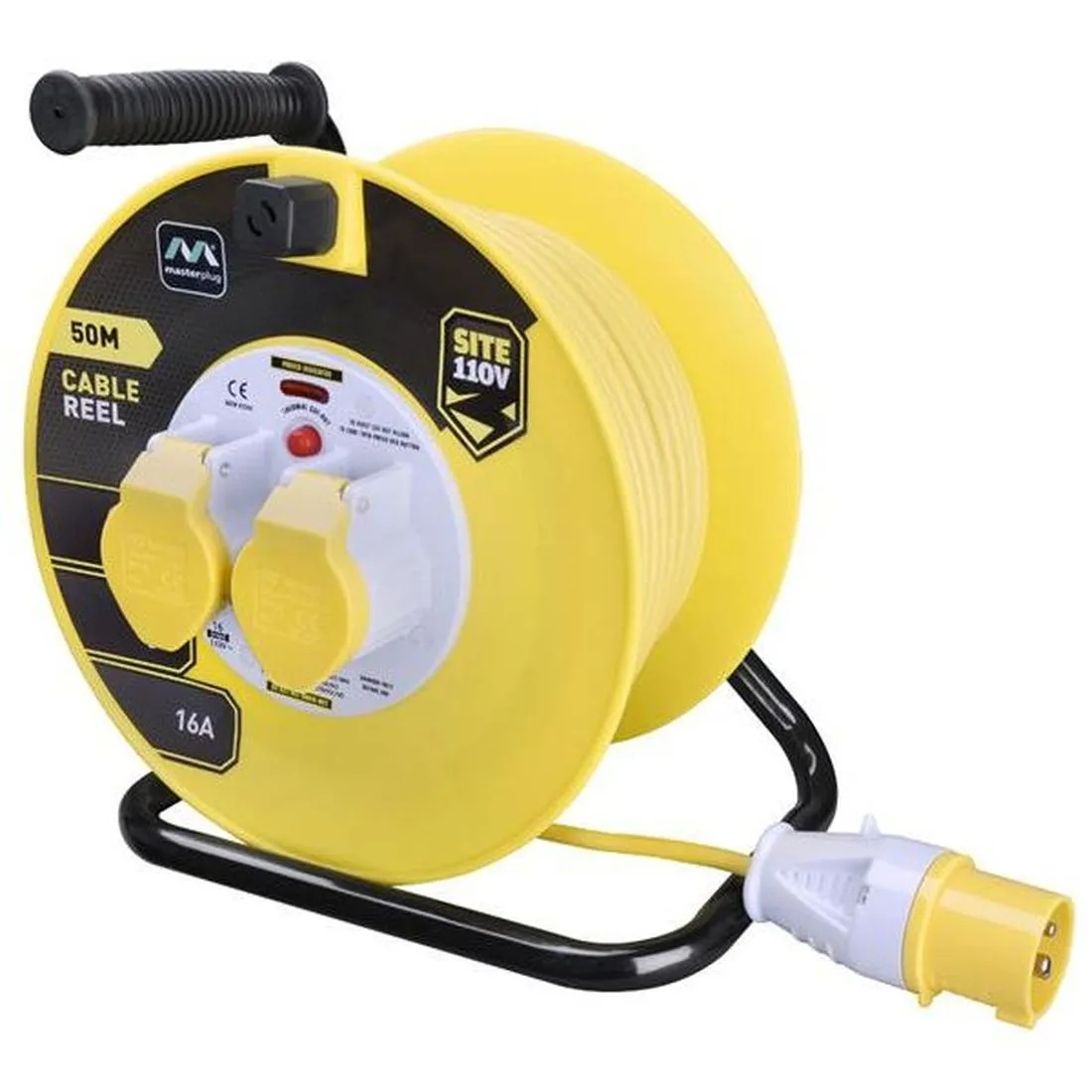 Masterplug Cable Reel 110V 16A Thermal Cut-Out 50m