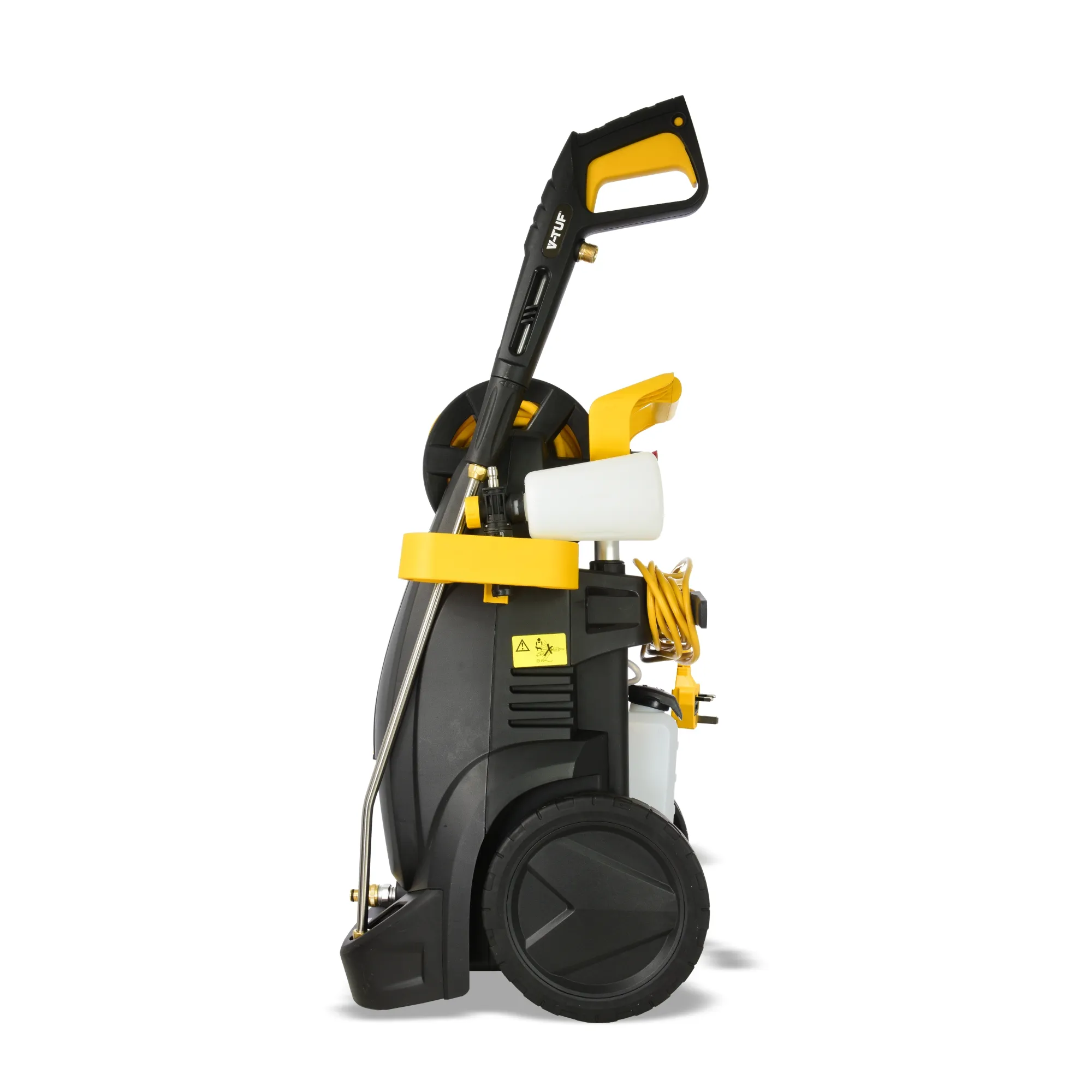 V-TUF Electric Pressure Washer 240V 195 Bar 7.2L/min with Professional Accessories & 10M Hose Reel