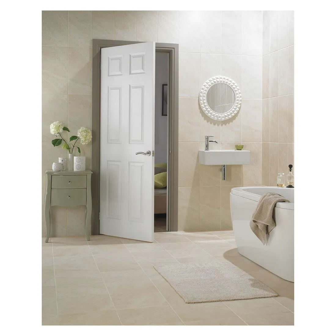 6 Panel Smooth Internal Fire Door FD30 1981 x 762 x 44mm 6'6in x 2'6in