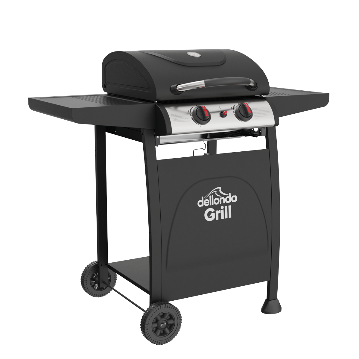 Gas BBQ Grill with Piezo Ignition & Thermometer