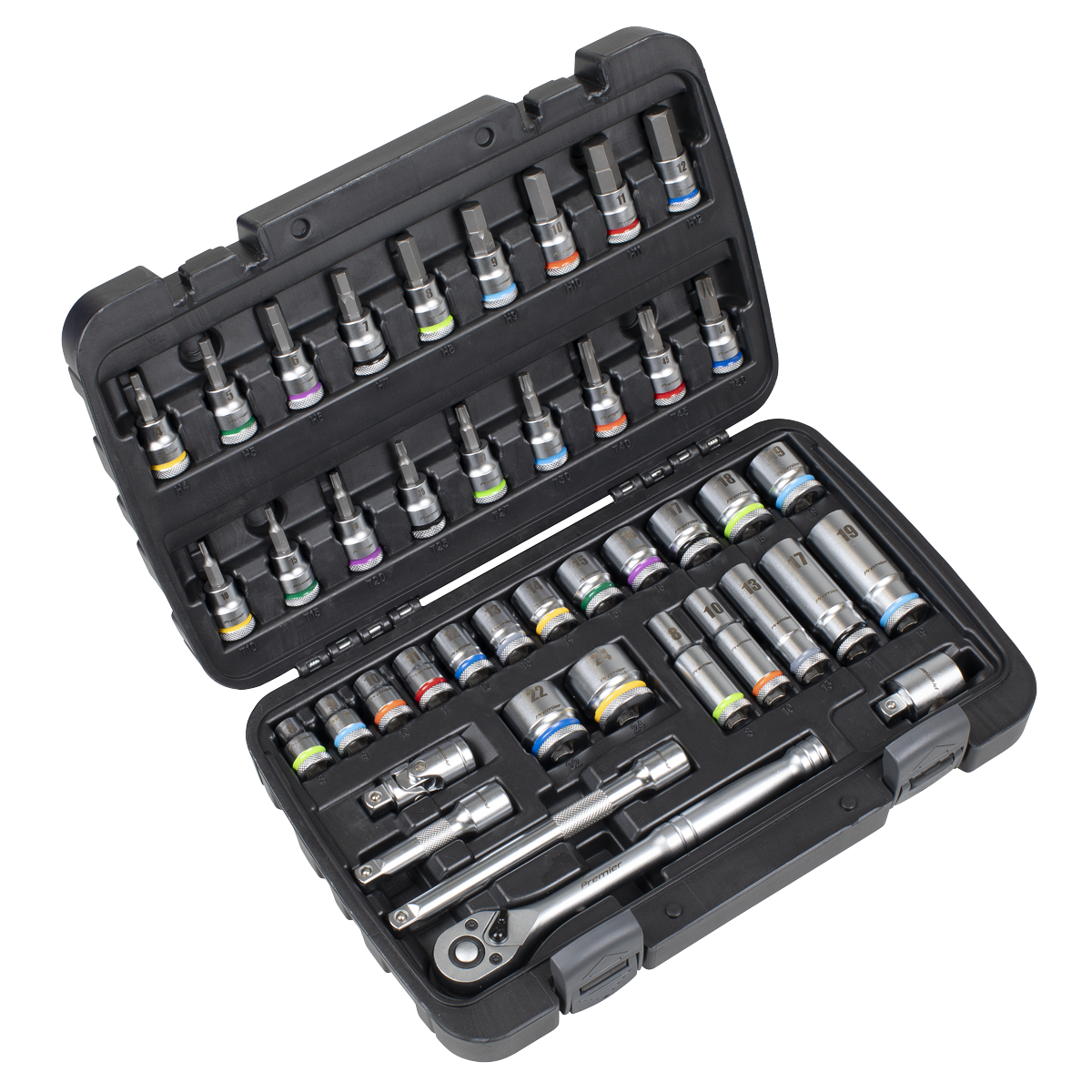 42 Piece Socket & Socket Bit Set 3/8" Square Drive