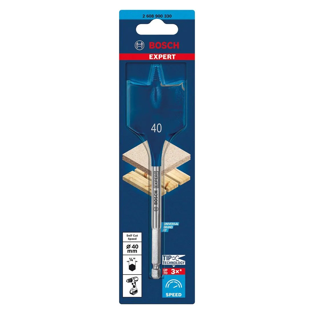 Bosch Expert 40mm Self Cut Speed Flat Bit