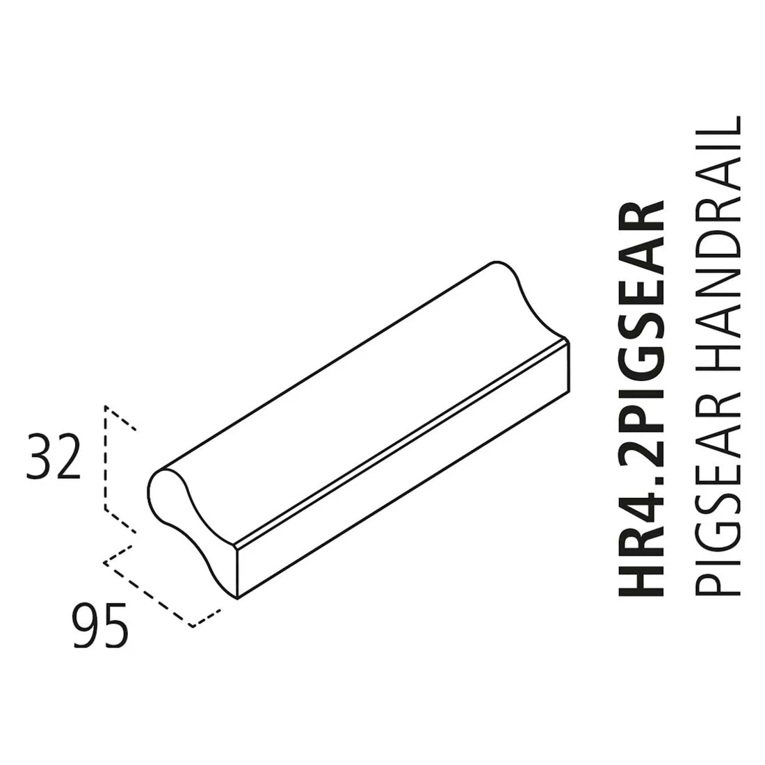 Stair Pigs Ear Pine Handrail 4200mm