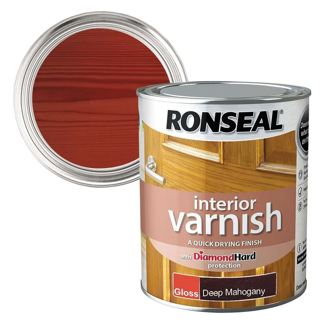 Ronseal Interior Varnish Deep Mahogany 750ml