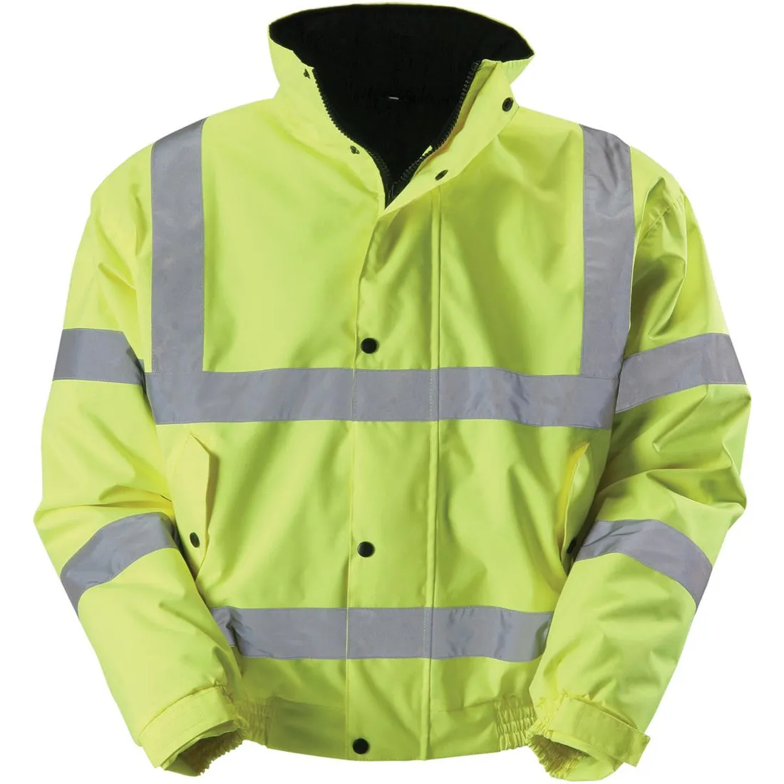Hi-Vis Yellow Bomber Jacket 2 Band