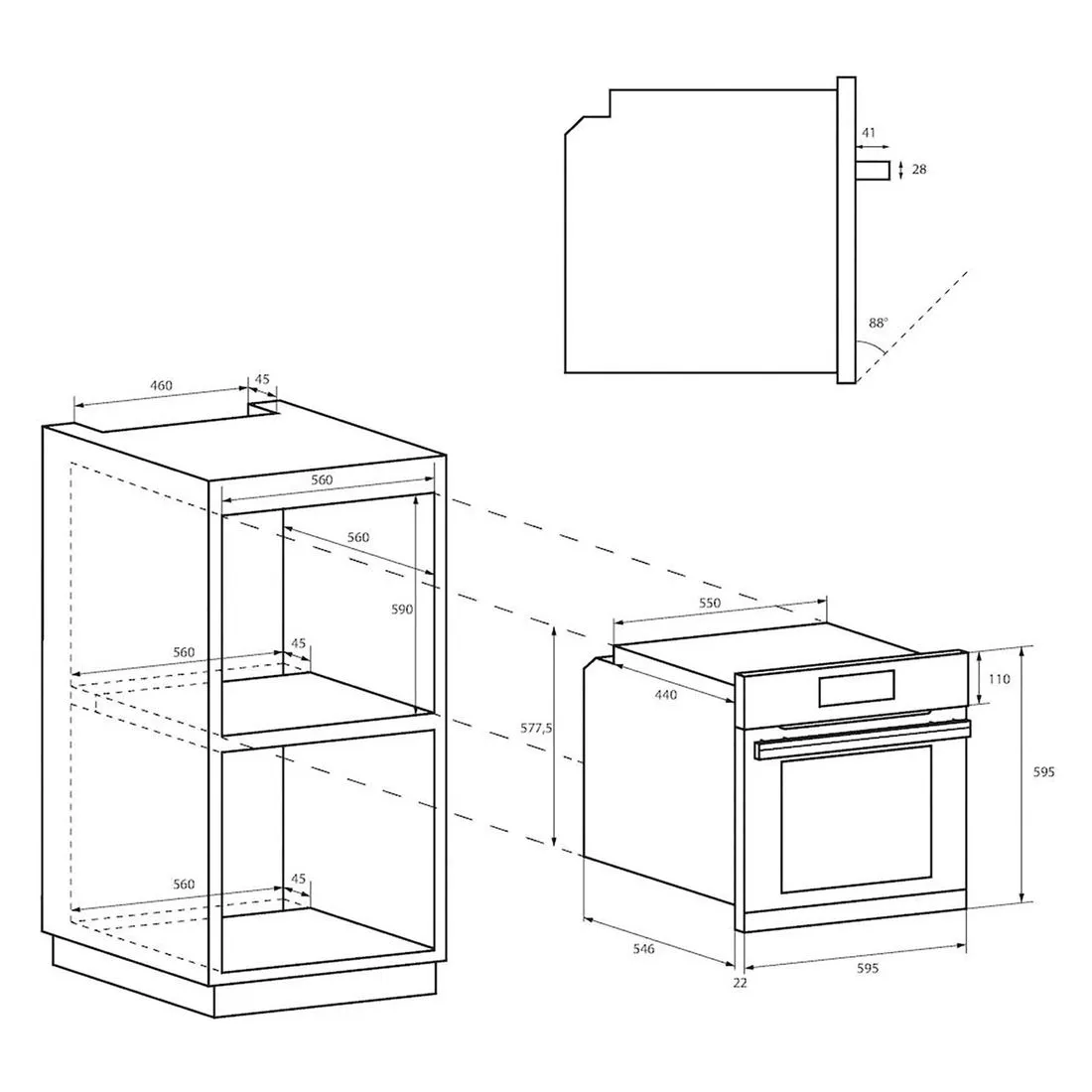 Candy Built-in Stainless Steel Conventional Oven