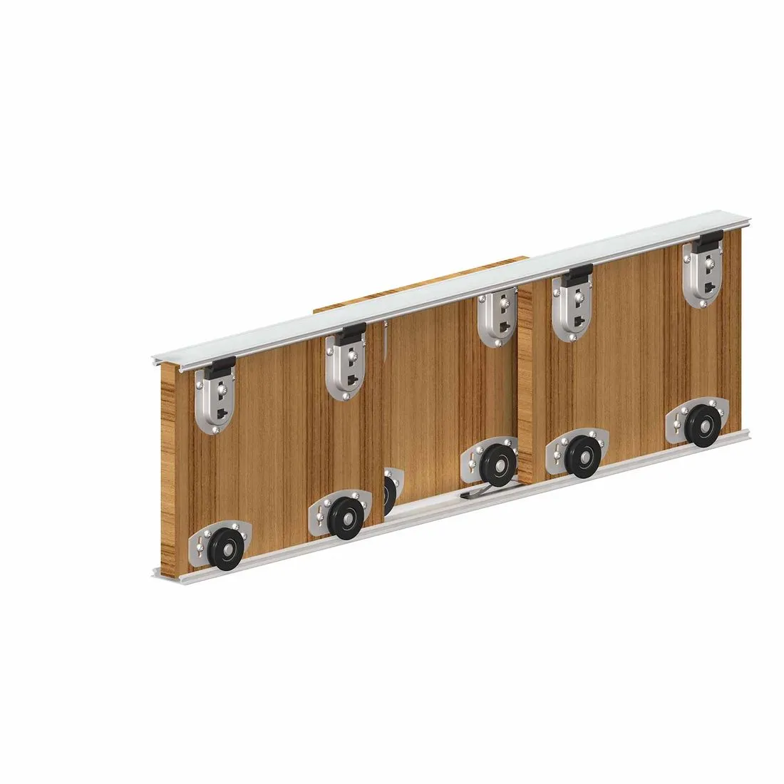 ARES2 sliding wardrobe door system for 3 doors. 2400mm track length.