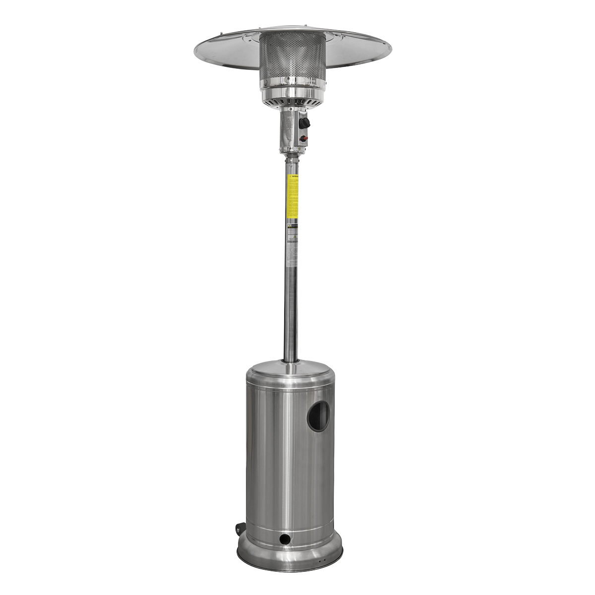 Dellonda Freestanding Gas Patio Heater 13kW with Wheels - Stainless Steel