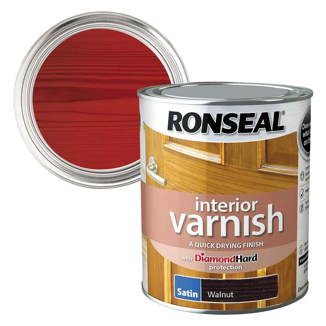 Ronseal Interior Varnish Walnut Satin 750ml