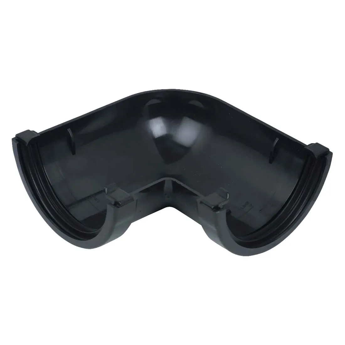 FloPlast Black 112mm Half Round 90 Degree Gutter Angle