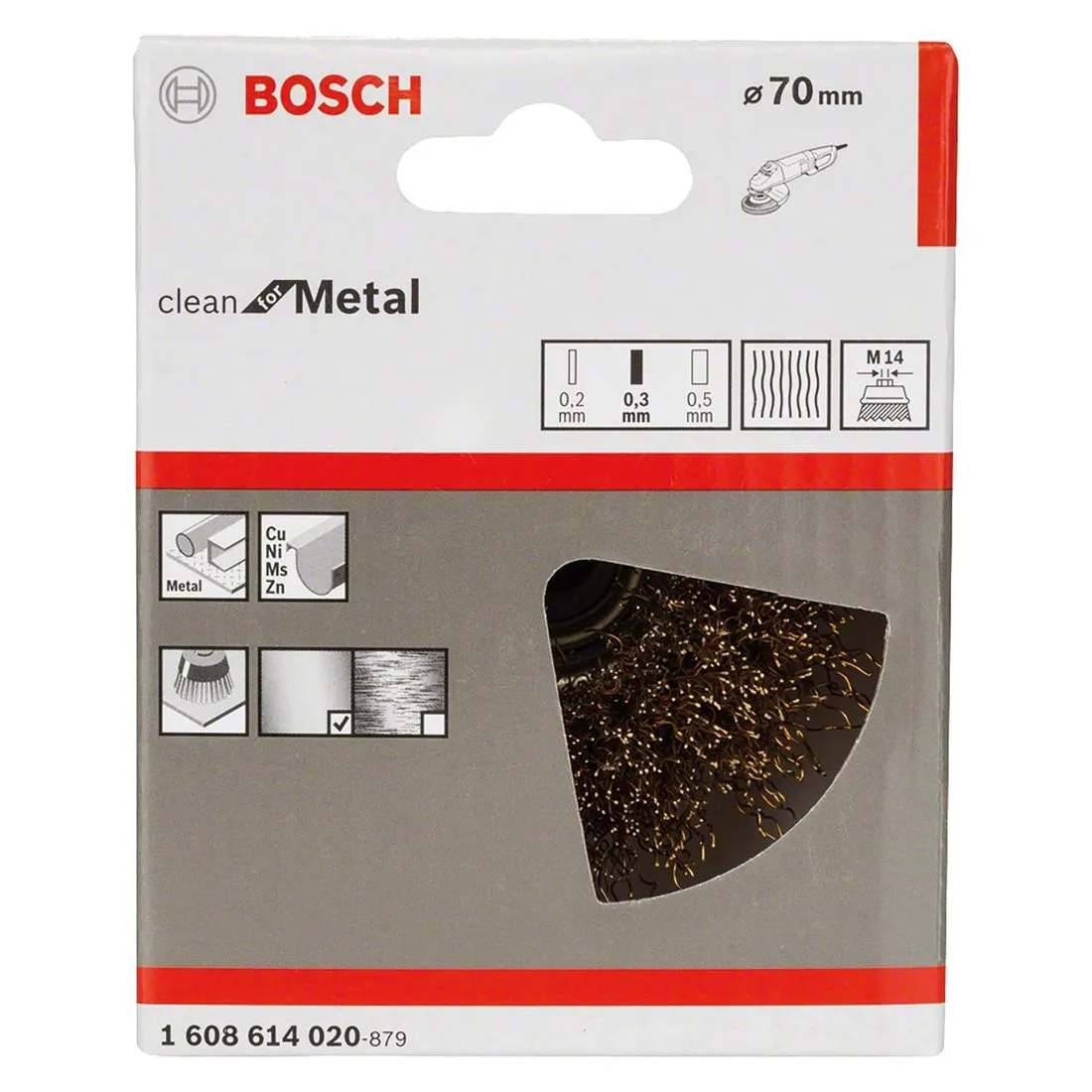 Crimped Brass Brush Wire Accessory M14 Cup