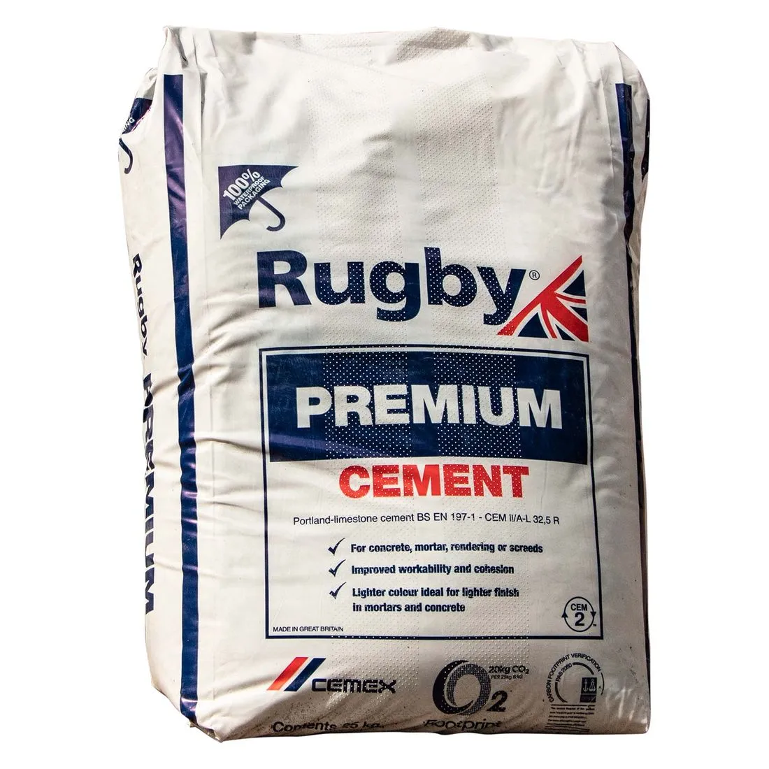 Trade Pack Pallet of 56 Rugby Premium Cement in Plastic Bag 25kg