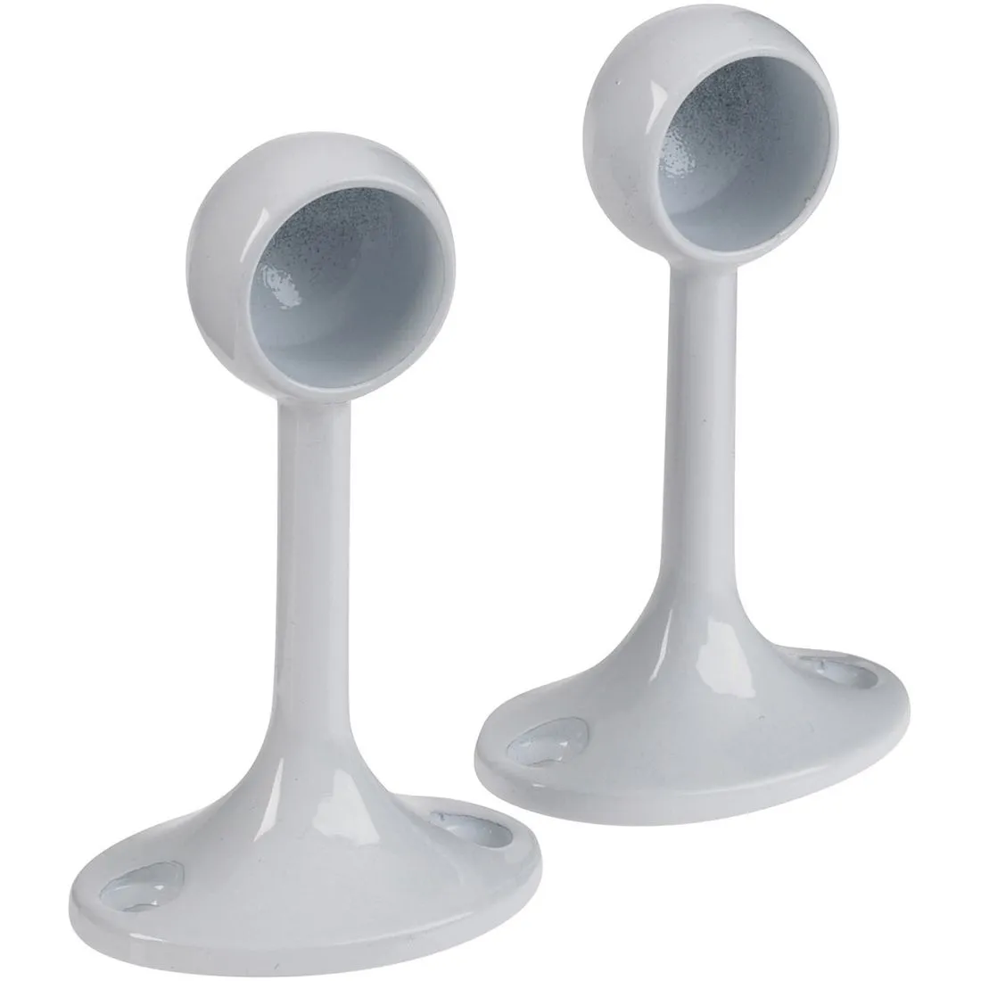 Colorail Deluxe End Bracket White 25mm Pk 2