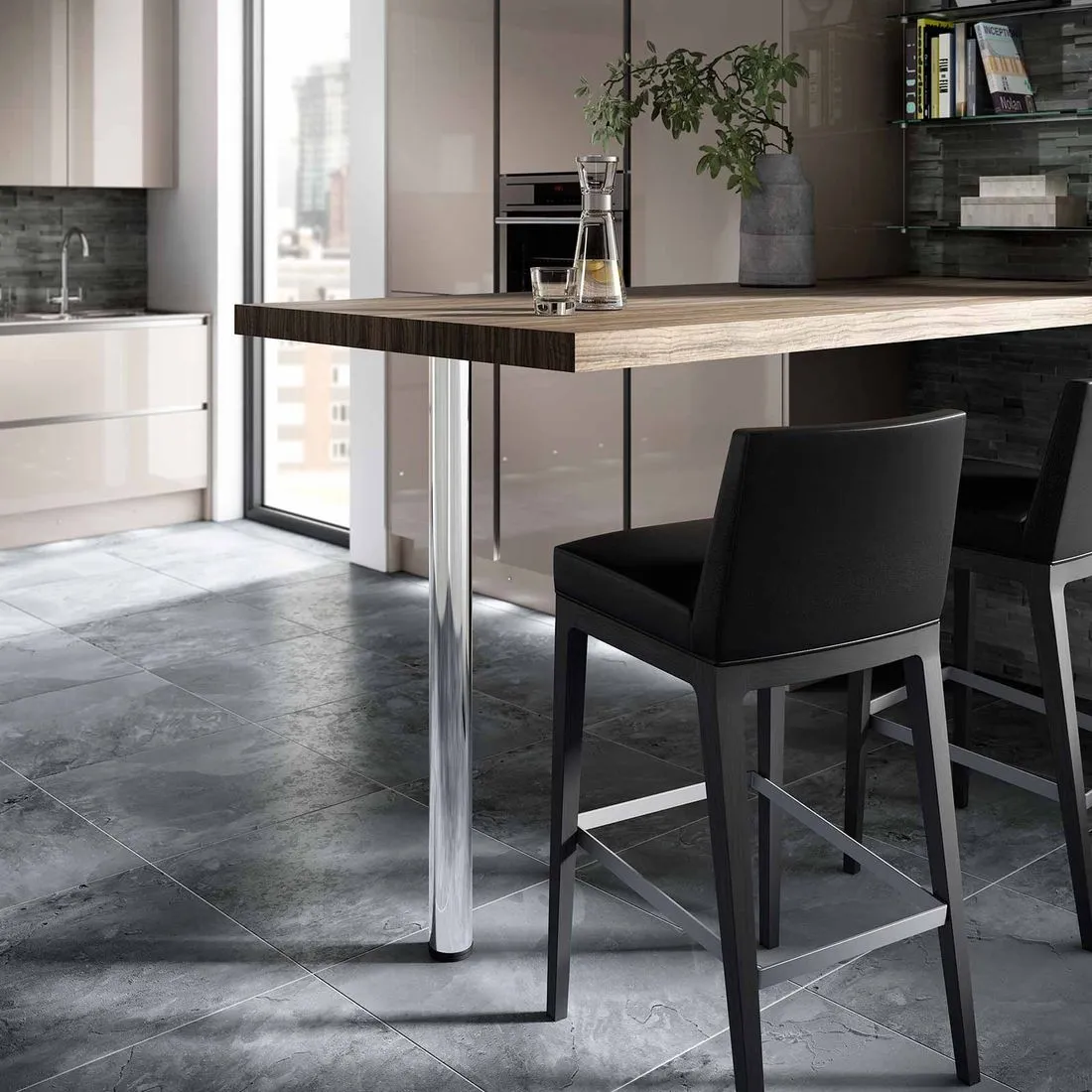 Worktop Support Leg Chrome