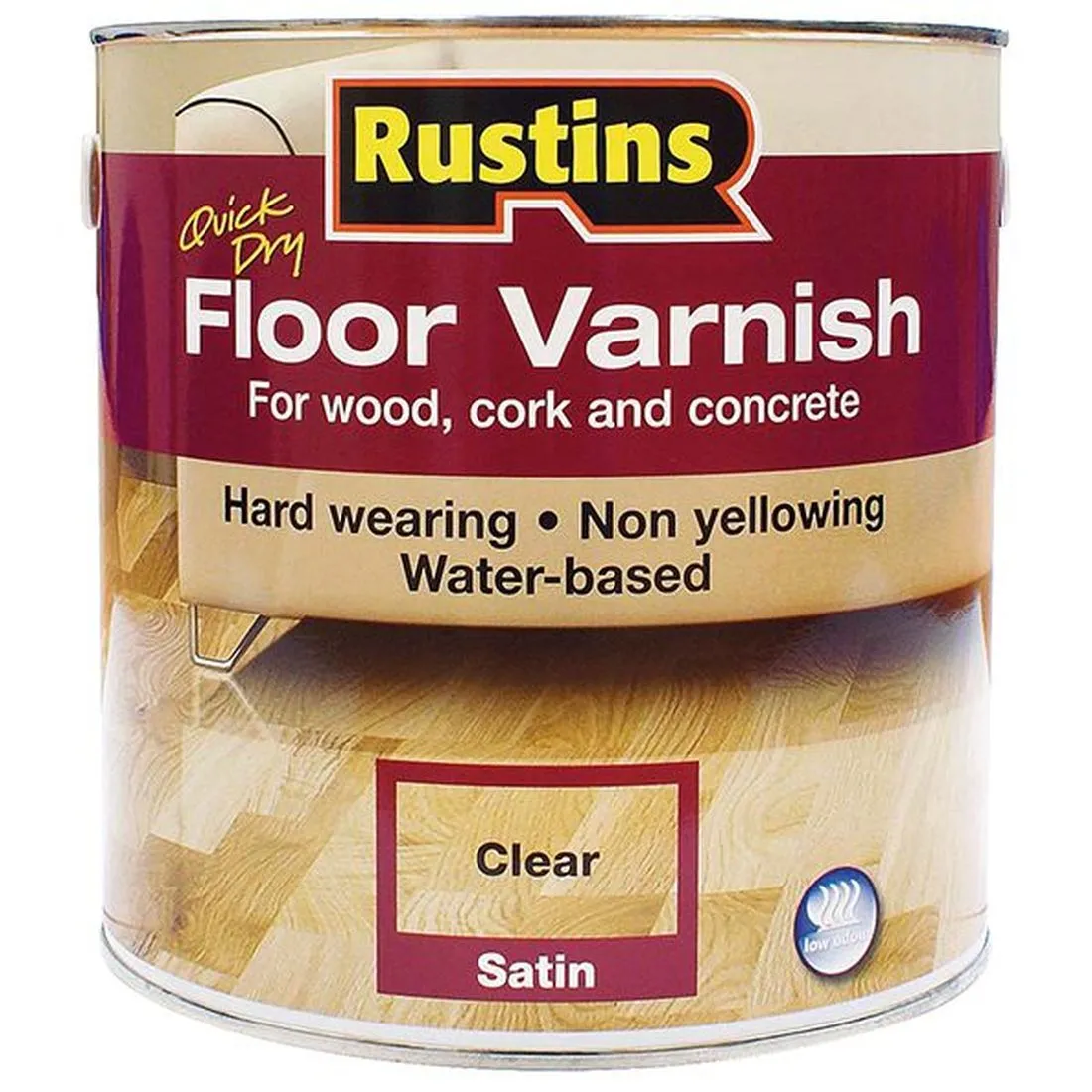 Rustins Quick Dry Floor Varnish Satin 1 litre