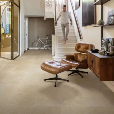 Aquanto Galway Stone Tile Effect Embossed Flooring 1.9m²