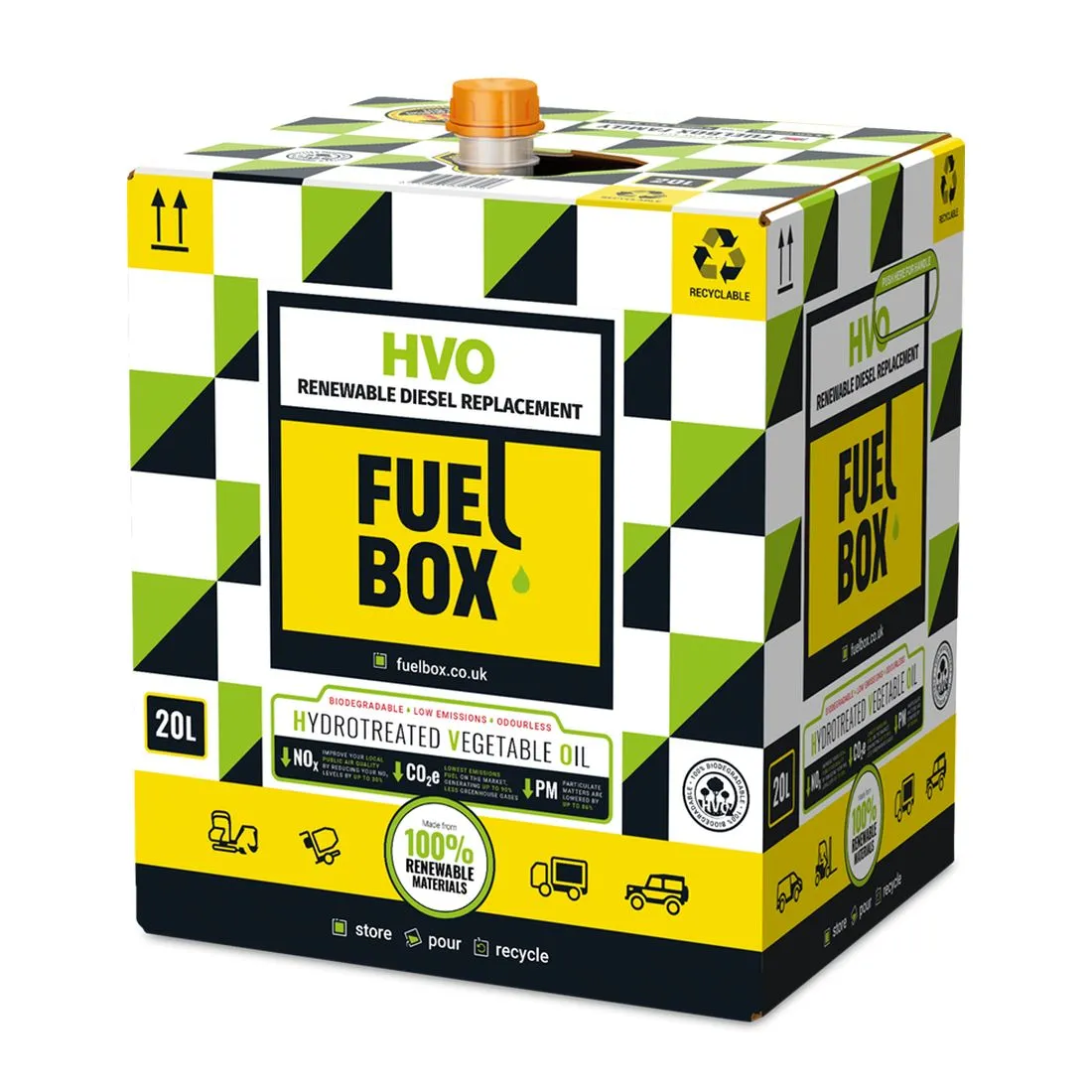 HVO Renewable Diesel Replacement 20L Fuel Box 96 Pack
