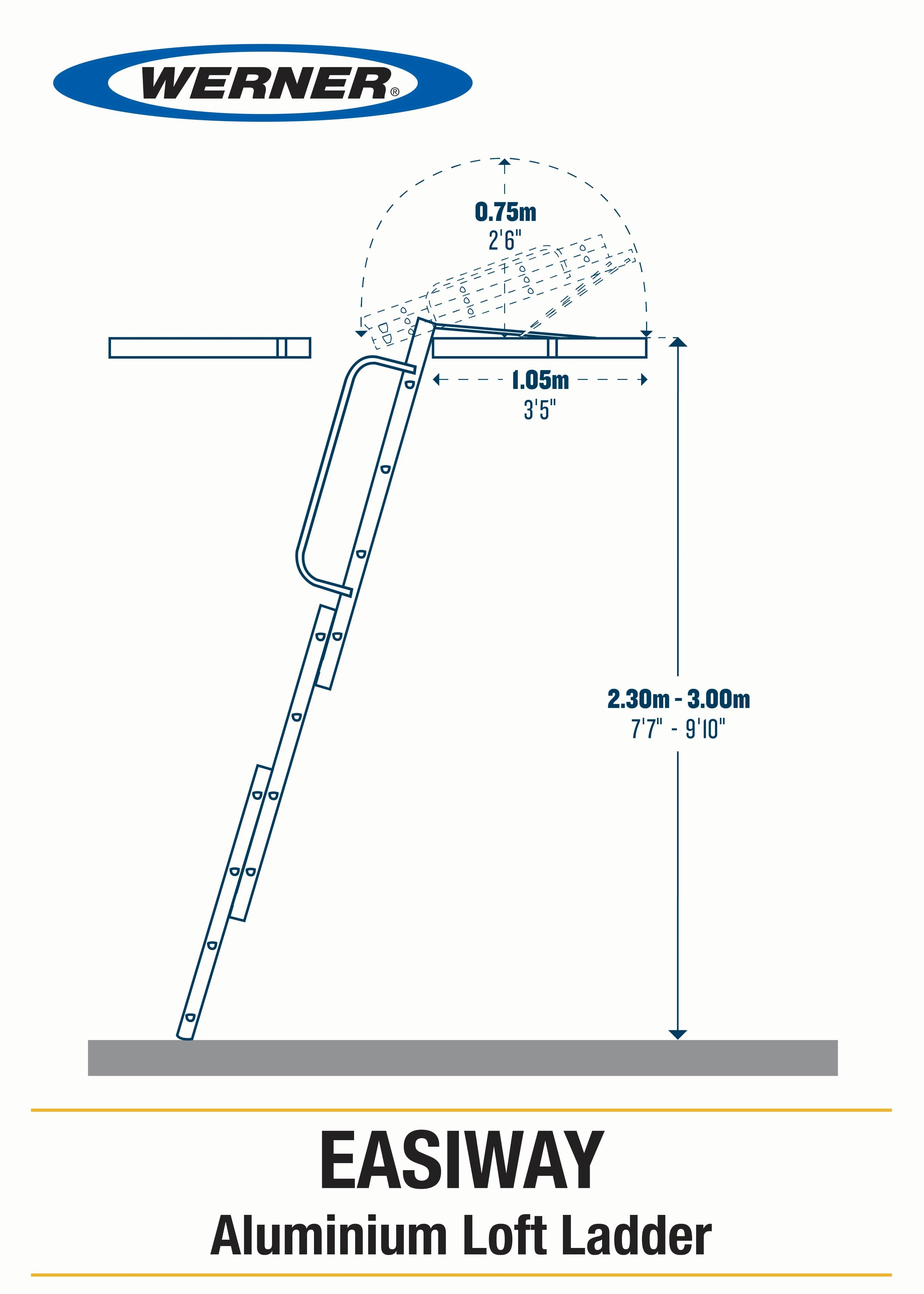 Werner Easiway 3 Section Loft Ladder